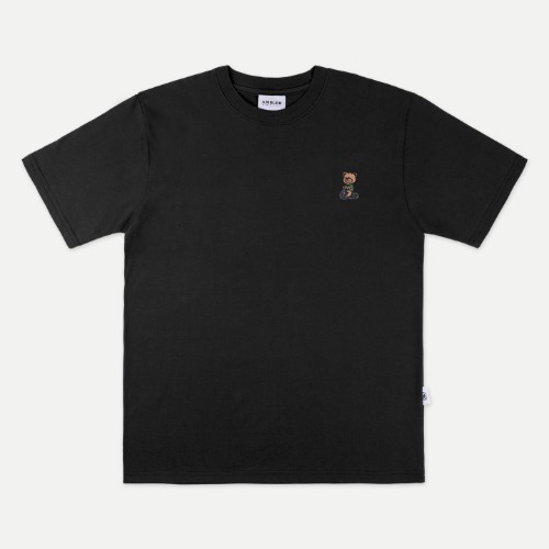 엠블러 남여공용 오버핏 반팔 티셔츠 AS811_BLACK